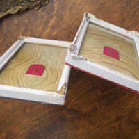 Set of two vintage frames | Vintage wooden picture frames | Vintage Eklöf photo frame | Made in Finland | Mismatched photo frames