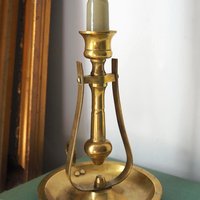 Vintage gimbal candlestick holder | Gimbal brass candlestick holder | Vintage chamber candle holder | Vintage ship candlestick holder