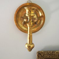 Vintage gimbal candlestick holder | Gimbal brass candlestick holder | Vintage chamber candle holder | Vintage ship candlestick holder