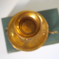 Vintage gimbal candlestick holder | Gimbal brass candlestick holder | Vintage chamber candle holder | Vintage ship candlestick holder