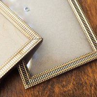 Set of two vintage brass photo frames | Brass photo frames 9x14 cm | Mismatched picture frames | Vintage brass picture frames