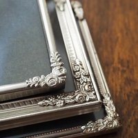 Set of three vintage photo frames | Vintage silver plated photo frames | Silver plated Danish frames | Silver plated picture frames