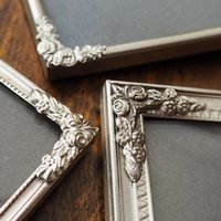 Set of three vintage photo frames | Vintage silver plated photo frames | Silver plated Danish frames | Silver plated picture frames