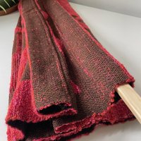 Vintage wall hanging | Large wall hanging | Scandinavian wall tapestry | 1970s wall tapestry | Retro wall hanging | Red and brown tapestry