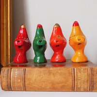 Vintage bird whistle set | Ceramic bird whistles | Retro bird whistles | Colourful bird whistles | Made in Finland | Finnish bird whistles