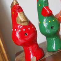 Vintage bird whistle set | Ceramic bird whistles | Retro bird whistles | Colourful bird whistles | Made in Finland | Finnish bird whistles