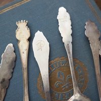 Set of six vintage coffee spoons | Small silver plated coffee spoons | Mismatched spoon set | Vintage alpacca coffee spoons