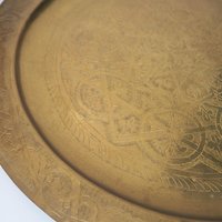 Vintage brass tray | Large brass wall plate | Vintage brass wall plate | Etched brass tray | Large etched brass wall plate