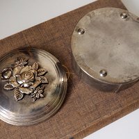 Vintage jewelry box | Vintage floral trinket box | Floral jewellery box | Vintage jewellery box | Silver plated jewellery box