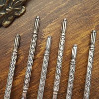 Set of six vintage demitasse spoons | Vintage silver plated spoons | Silver plated demitasse spoon set | Vintage demitasse spoons