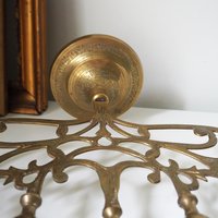 Vintage brass candelabrum | Brass candelabra | Seven arm brass candlestick holder | Etched brass candelabrum | Made in India