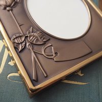Vintage bronze photo frame | Jorma Laine Bronze Finland | Christening picture frame | Vintage picture frame | Made in Finland