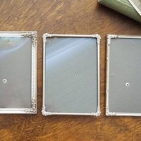 Set of three vintage photo frames | Vintage silver plated photo frames | Silver plated Danish frames | Silver plated picture frames