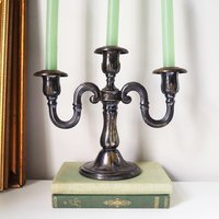 Vintage three arm candelabra | Silver plated candelabrum | Three arm candlestick holder | Vintage candelabrum | Vintage candle holder