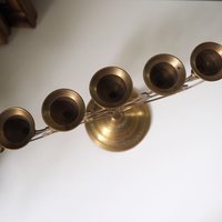 Vintage brass candelabrum | Brass candelabra | Seven arm brass candlestick holder | Etched brass candelabrum | Made in India