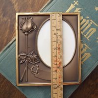 Vintage bronze photo frame | Jorma Laine Bronze Finland | Christening picture frame | Vintage picture frame | Made in Finland