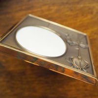 Vintage bronze photo frame | Jorma Laine Bronze Finland | Christening picture frame | Vintage picture frame | Made in Finland