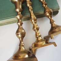 Set of three mismatched vintage candlesticks | Candle holders | Vintage brass candle holders | Mismatched brass candle holders