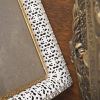 Vintage photo frame | Vintage brass and white photo frame | Brass picture frame | Vintage Jyden picture frame | Danish photo frame