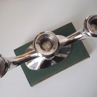 Vintage alpacca candelabra | Alpacca silver candelabra | Three arm candlestick holder | Vintage candelabrum