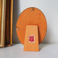 Vintage gold plated photo frame | Oval gold plated photo frame | Danish picture frame | Vintage Jyden picture frame | Oval photo frame