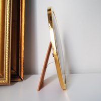 Vintage gold plated photo frame | Oval gold plated photo frame | Danish picture frame | Vintage Jyden picture frame | Oval photo frame