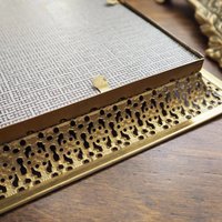 Vintage photo frame | Vintage brass and white photo frame | Brass picture frame | Vintage Jyden picture frame | Danish photo frame