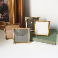 Set of four vintage photo frames | Vintage square picture frames | Set of four floral vintage frames | Mismatched vintage frames