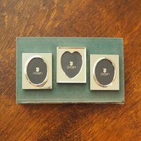 Set of three vintage picture frames | Tiny photo frames | Danish picture frames | Vintage brass picture frames | Small Jyden photo frames