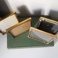 Set of four vintage photo frames | Vintage square picture frames | Set of four floral vintage frames | Mismatched vintage frames