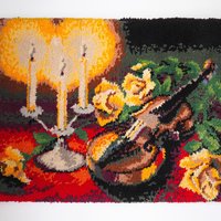 Vintage wall hanging | Vintage violin tapestry | Thick wall tapestry | Cottage core wall hanging | Vintage tapestry | Retro wall hanging