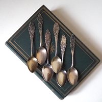Set of six vintage teaspoons | Small silver plated teaspoons | Mismatched teaspoon set | Vintage alpacca teaspoons
