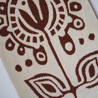 Vintage wall hanging | Long white and brown wall hanging | Scandinavian wall hanging | Vintage wall tapestry | Handmade wall tapestry