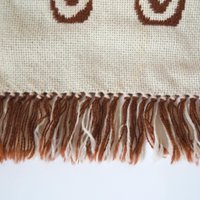Vintage wall hanging | Long white and brown wall hanging | Scandinavian wall hanging | Vintage wall tapestry | Handmade wall tapestry