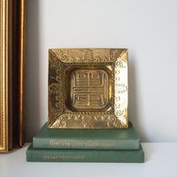 Vintage trinket dish | Vintage brass trinket dish | Heavy brass dish | Vintage brass ashtray | Asian brass dish