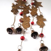 Vintage wind chime | Vintage brass wind chime | Brass wind chime | Angel wind chime with bells | Vintage Christmas decor