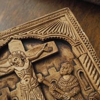 Vintage Orthodox icon | Orthodox icon | Ceramic religious icon | Vintage ceramic icon | Small vintage icon