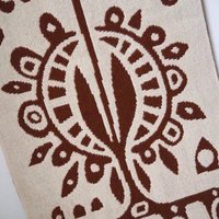 Vintage wall hanging | Long white and brown wall hanging | Scandinavian wall hanging | Vintage wall tapestry | Handmade wall tapestry