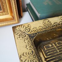 Vintage trinket dish | Vintage brass trinket dish | Heavy brass dish | Vintage brass ashtray | Asian brass dish