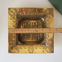 Vintage trinket dish | Vintage brass trinket dish | Heavy brass dish | Vintage brass ashtray | Asian brass dish