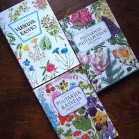 Vintage flower and plant book set | Finnish flower books | Vintage botanical books | Illustrated flower books | Vintage floral illustrations