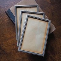 Set of three vintage photo frames | Silver plated photo frames 11x16 cm | Vintage silver plated picture frames | Vintage picture frames