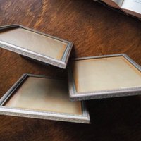 Set of three vintage photo frames | Silver plated photo frames 11x16 cm | Vintage silver plated picture frames | Vintage picture frames