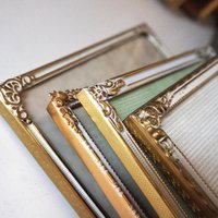 Set of four vintage photo frames | Set of four mismatched vintage frames | Vintage brass picture frames | Vintage brass frame set