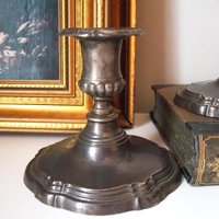 Set of two vintage candlestick holders | Silver plated candlestick holders | Large silver candlestick holders | Vintage candle holders