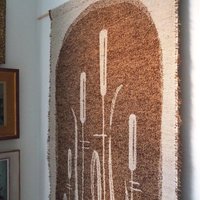 Vintage wall hanging | Scandinavian wall tapestry | Lapuan Kankurit wall hanging | Vintage wall tapestry | Finnish wall tapestry | Cattails