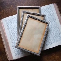 Set of three vintage photo frames | Silver plated photo frames 11x16 cm | Vintage silver plated picture frames | Vintage picture frames