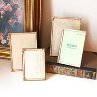 Set of four vintage photo frames | Set of four mismatched vintage frames | Vintage brass picture frames | Vintage brass frame set