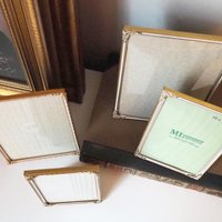 Set of four vintage photo frames | Set of four mismatched vintage frames | Vintage brass picture frames | Vintage brass frame set