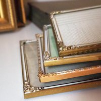 Set of four vintage photo frames | Set of four mismatched vintage frames | Vintage brass picture frames | Vintage brass frame set
